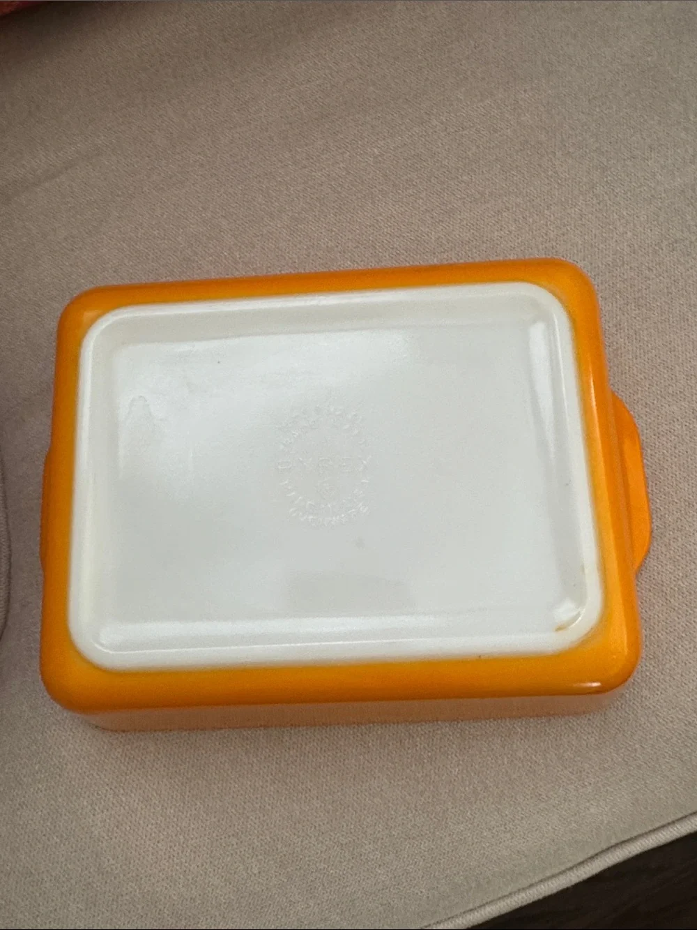 Vintage Pyrex 0503 Orange Rectangle Casserole Ovenware Dish 1 1/2 Qt No Lid